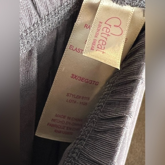B16.18 NWT Retreat Rhonda Shear Split ankle grey loungewear pants 3X - Picture 6 of 6